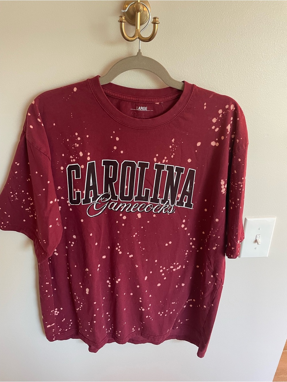 Carolina Gamecocks Garnet Splatter Graphic T-Shirt